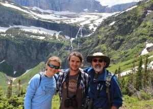 Kerinna Good, brother Kyle ’15 and father Lee Good, science teacher and Discovery leader, at Glacier National Park in Montana. Photo by Elwood Yoder