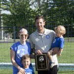 Andrew Gascho with Erika (fifth grade teacher), Forrest and Logan, 2018 BRC championship game