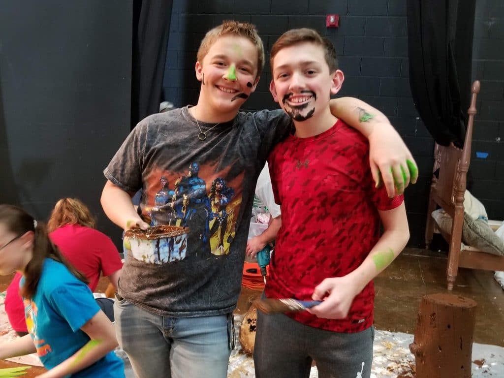 Middle School Play 2019 Set building creates time for team building.