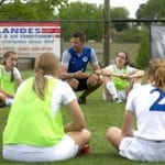 Andrew Gascho with girls soccer team 2018