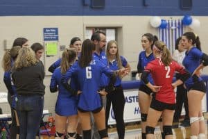 Varsity Girls Volleyball, undefeated for the season, took on Broadway and kept their record strong!