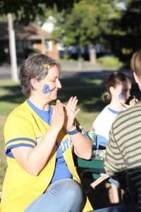 Shannon Yoder '03 Roth, government teacher and lover of all things fun.