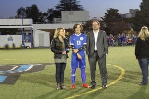 Cyrus Ramsey '20 with Corey and Charles