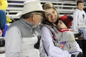 Les Helmuth with Caitlin Helmuth '05 Tice, alumni board chair and mama