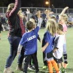 Eastern Mennonite Elementary students at half time play