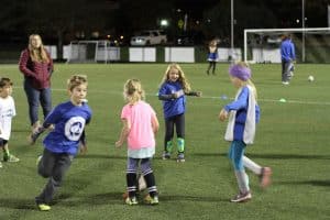 Eastern Mennonite Elementary students at half time play