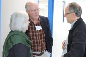Marvin and Mary Ellen Miller visit with Beryl Jantzi