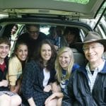 Madeline Hostetler '13 Martinez, center, with Elwood Yoder and friends (Jackson Cline, Hannah Pelligrino and Martha Bell) on a 2010 E-term, the year Instagram was launched and about 10 years before Madeline gained a following of nearly 125,000 on the social media platform.