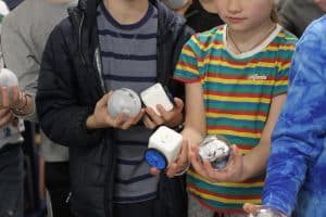 Fourth grade robotics class