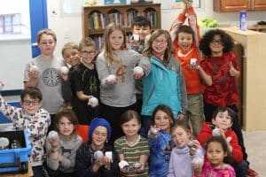 Fourth grade robotics class