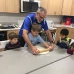 Making cinnamon rolls