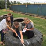 8th grade science students helping with EMES playground