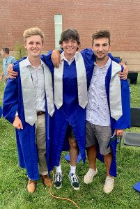 "Lifers" from the class of '21 who attended EMS K-12, Liam Hughes, Gage Anderson and Adam Stoltzfus