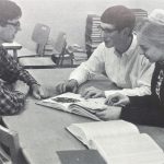 John Fairfield, SIdney Stoltzfus, and Kathryn Stoltzfus were selected to appear n the local WSVA-TV Klassroom Kwiz. They defeated Buffalo Gap High School and Broadway High School, and were defeated by Luray High School. The $60 they won was donated to the Christmas Work Drive. (1966 Ember yearbook) 