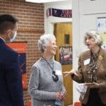 Class of 1951 visiting with Paul Leaman, head of school.