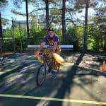 Kendal Bauman leads the way for kindergarten bike safety day