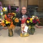 Flowers awaited Maria Archer at the camp on her birthday