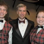 Ethan Zook with members of the Shenandoah Valley Children's Choir. Photo courtesy of SVCC