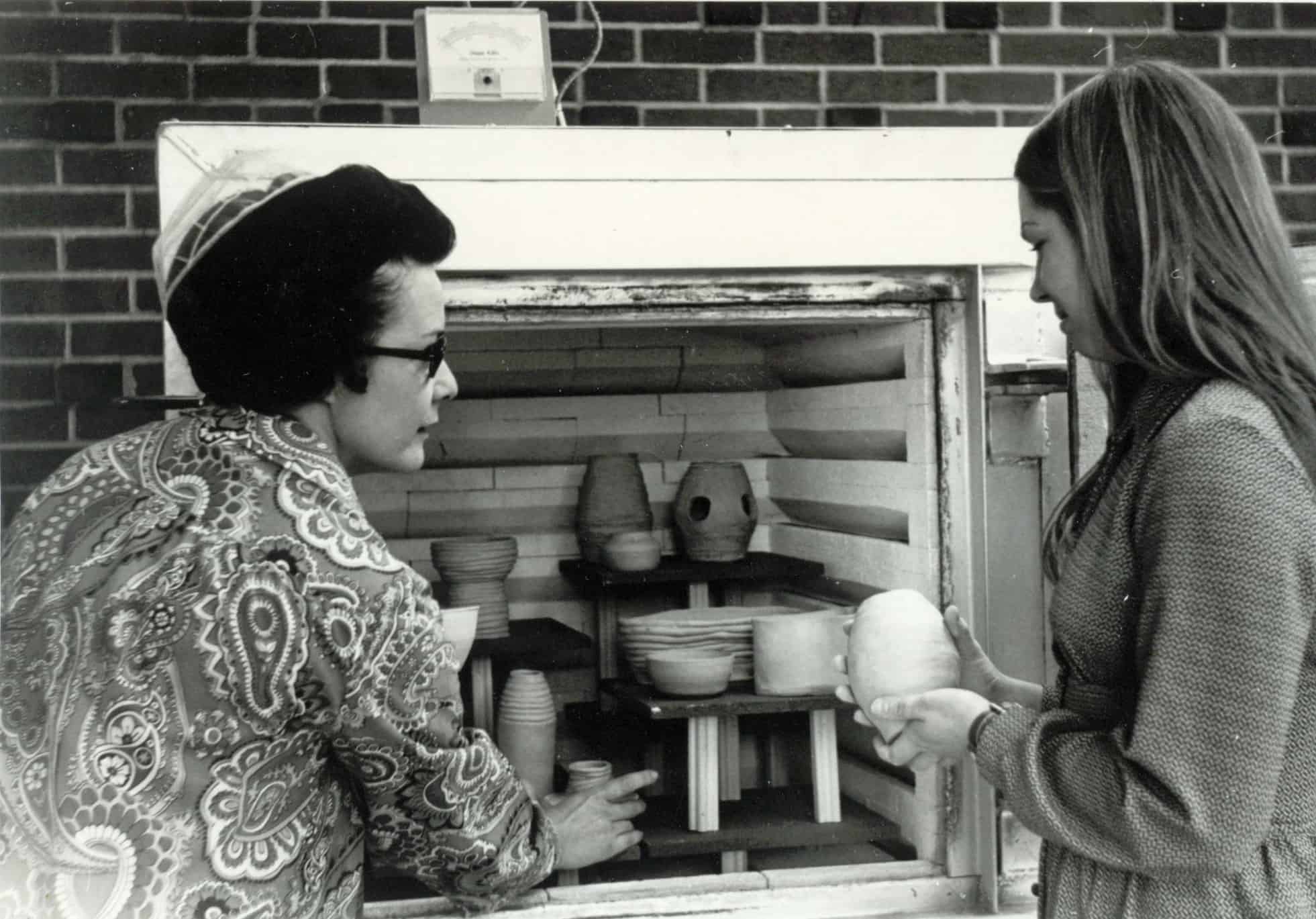 Esther Augsburger with student, 1972