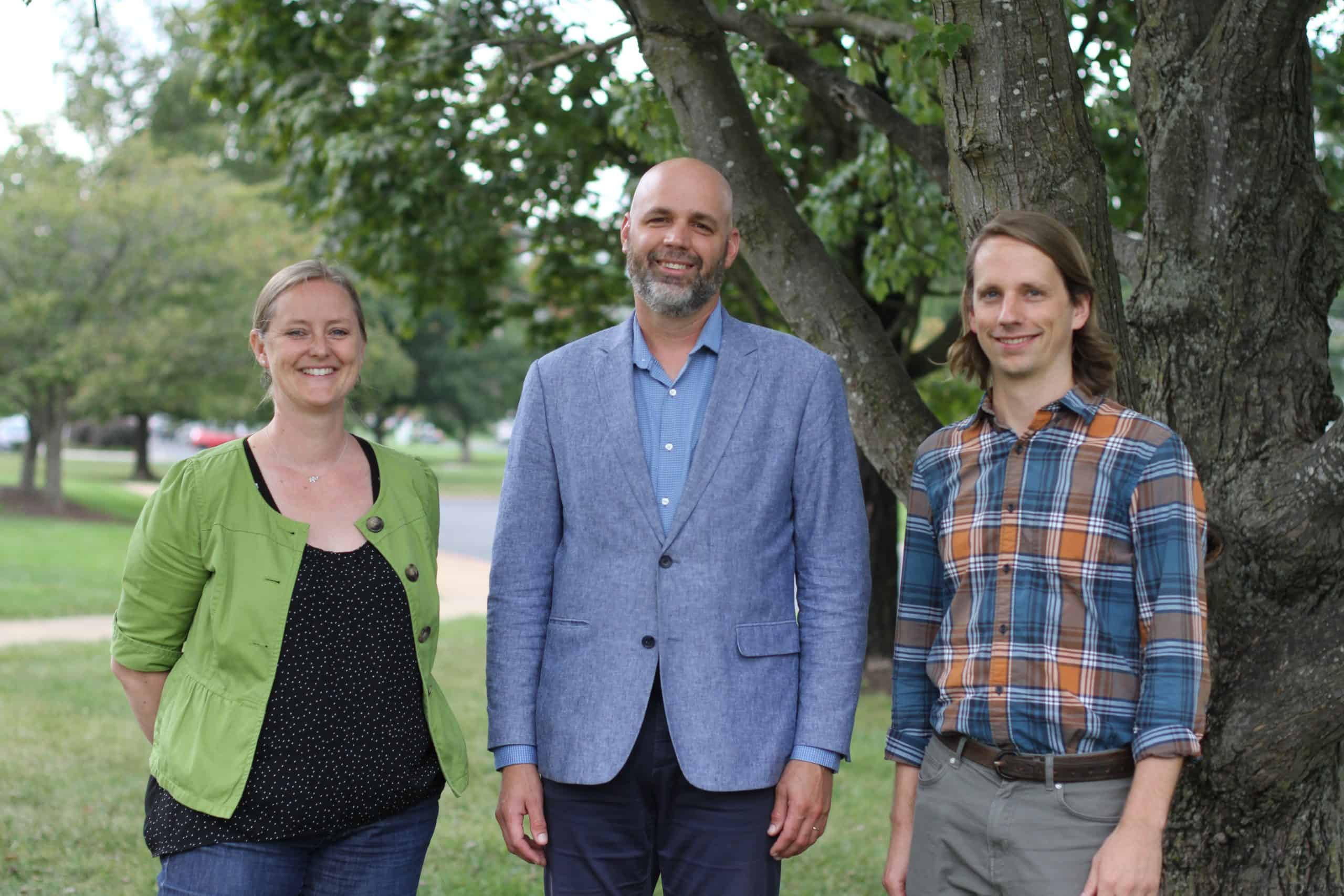 High school Bible department left to right, Karen Suderman, Benjamin Bixler, Nathan Hershberger