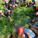 Sixth grade water exploration at Tide Spring in Linville, Va.