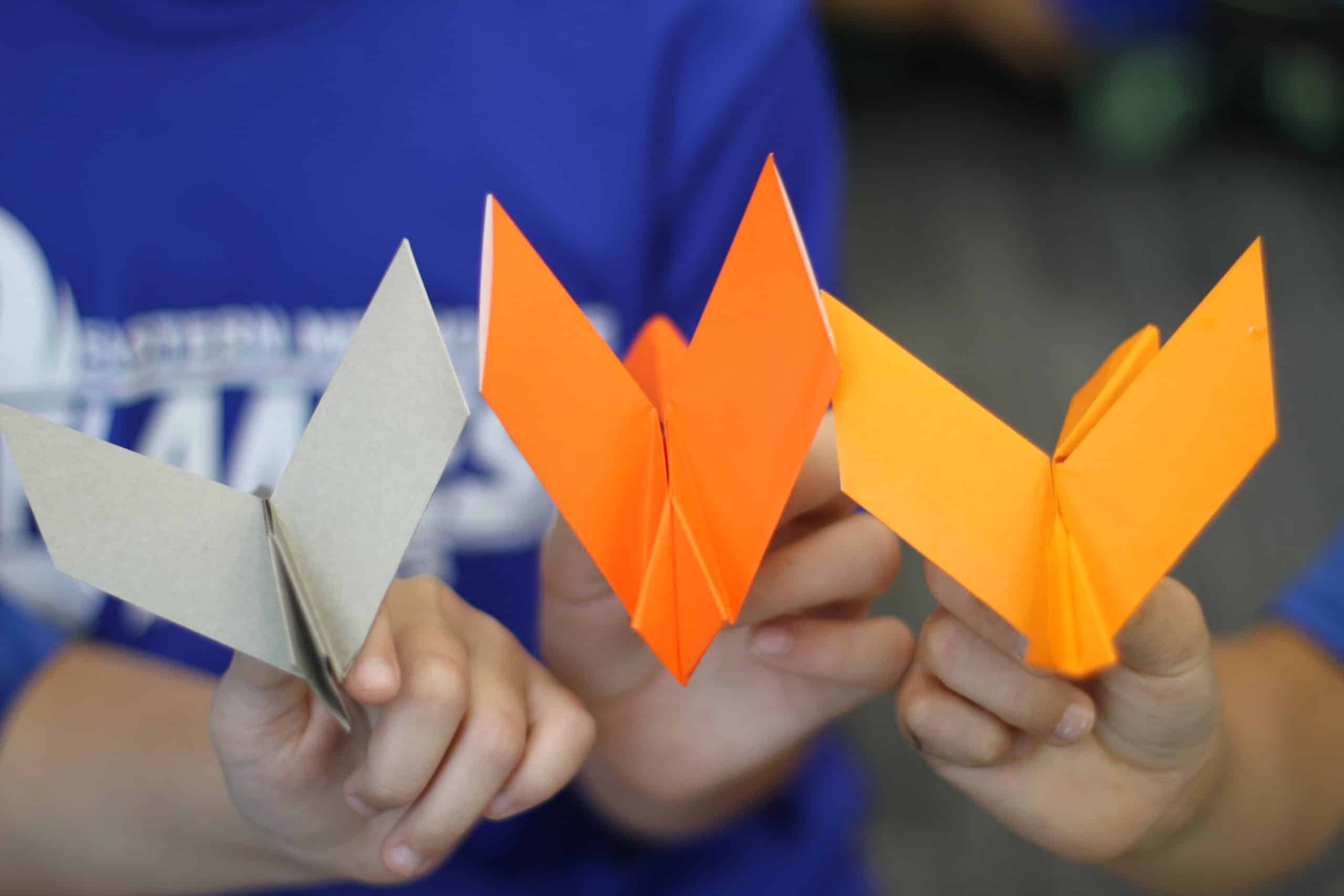 The students made origami doves for the Peace Parade.